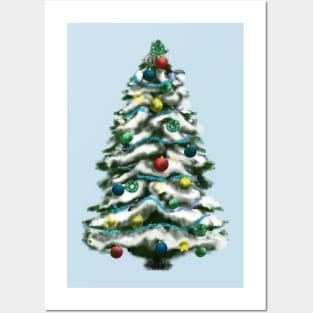 Decorated Christmas tree Posters and Art